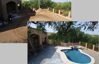 TMC Custom Pool before and after
